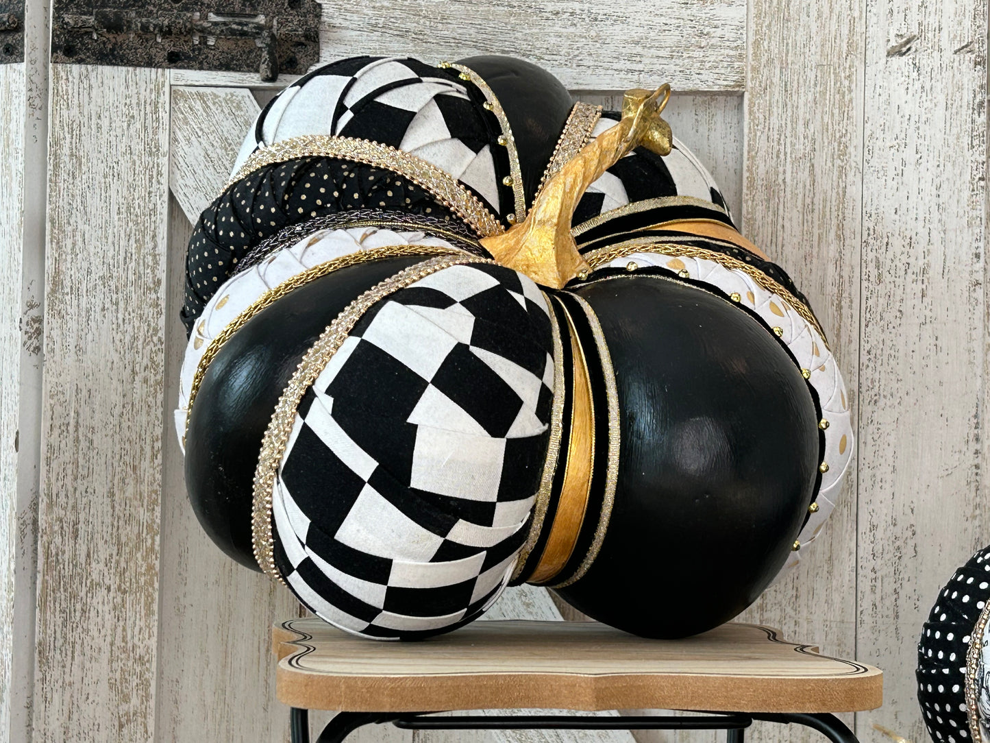 Create B/W Pumpkins in the Style of MacKenzie Childs