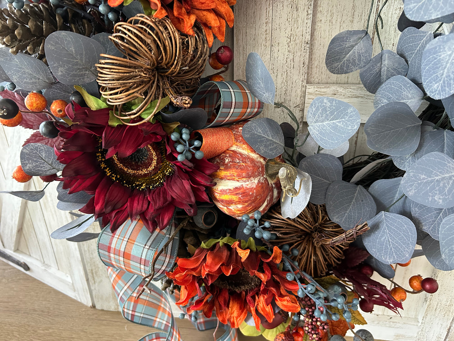 Wreath for Sale - Fall The Full Splendor of Blues Wreath