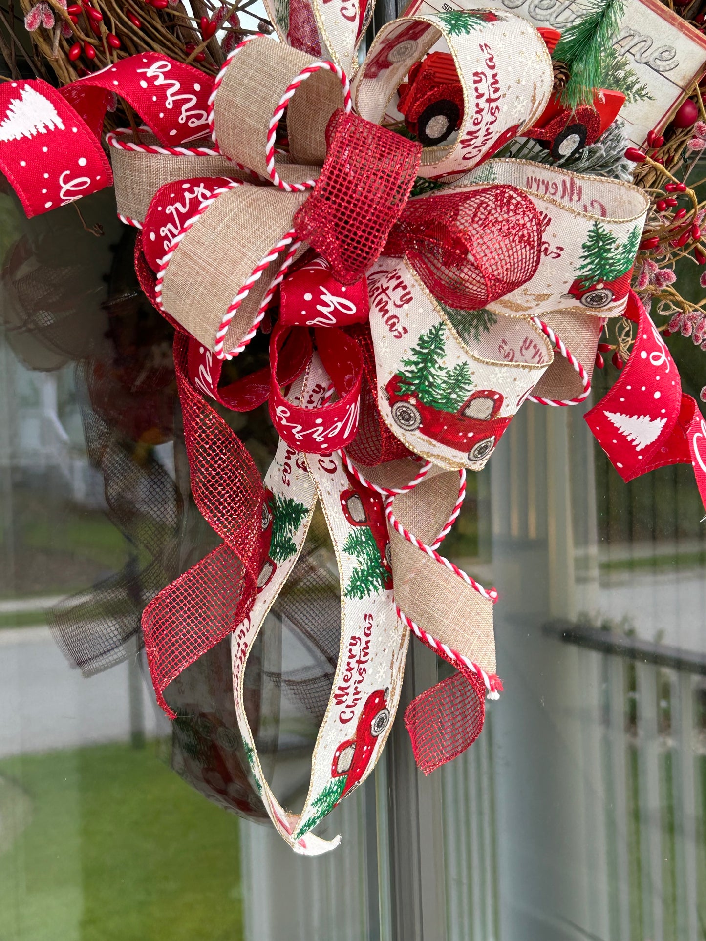 Wreath for Sale - Christmas Red Berry Wreath on 18" Grapevine