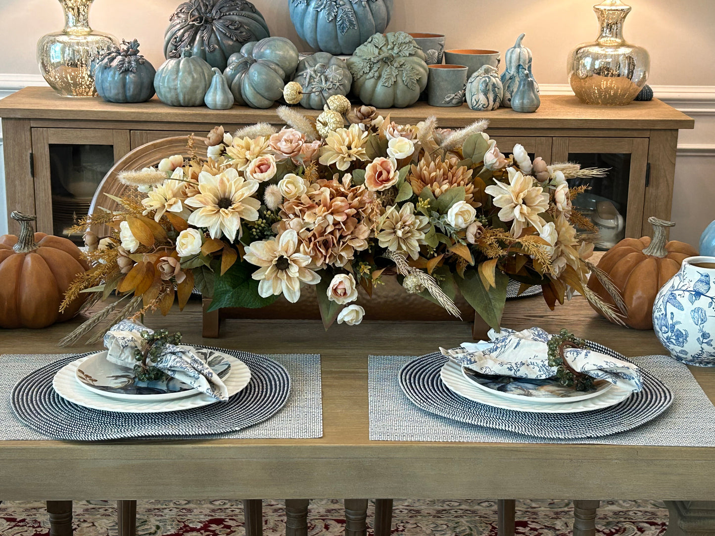 Arrangement for Sale - Fall Neutrals in a Low Copper Container