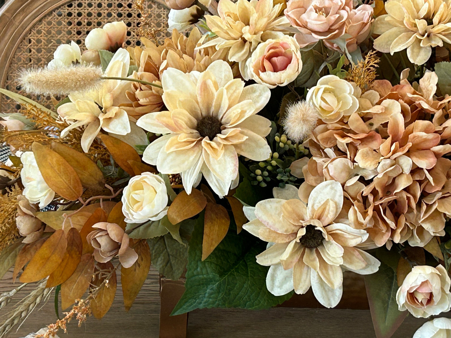 Arrangement for Sale - Fall Neutrals in a Low Copper Container