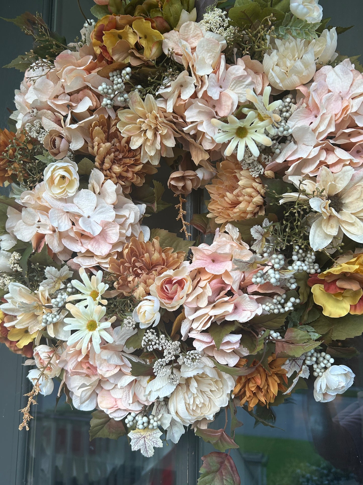 Wreath for Sale - Fall Wreath in Soft Pinks and Golds