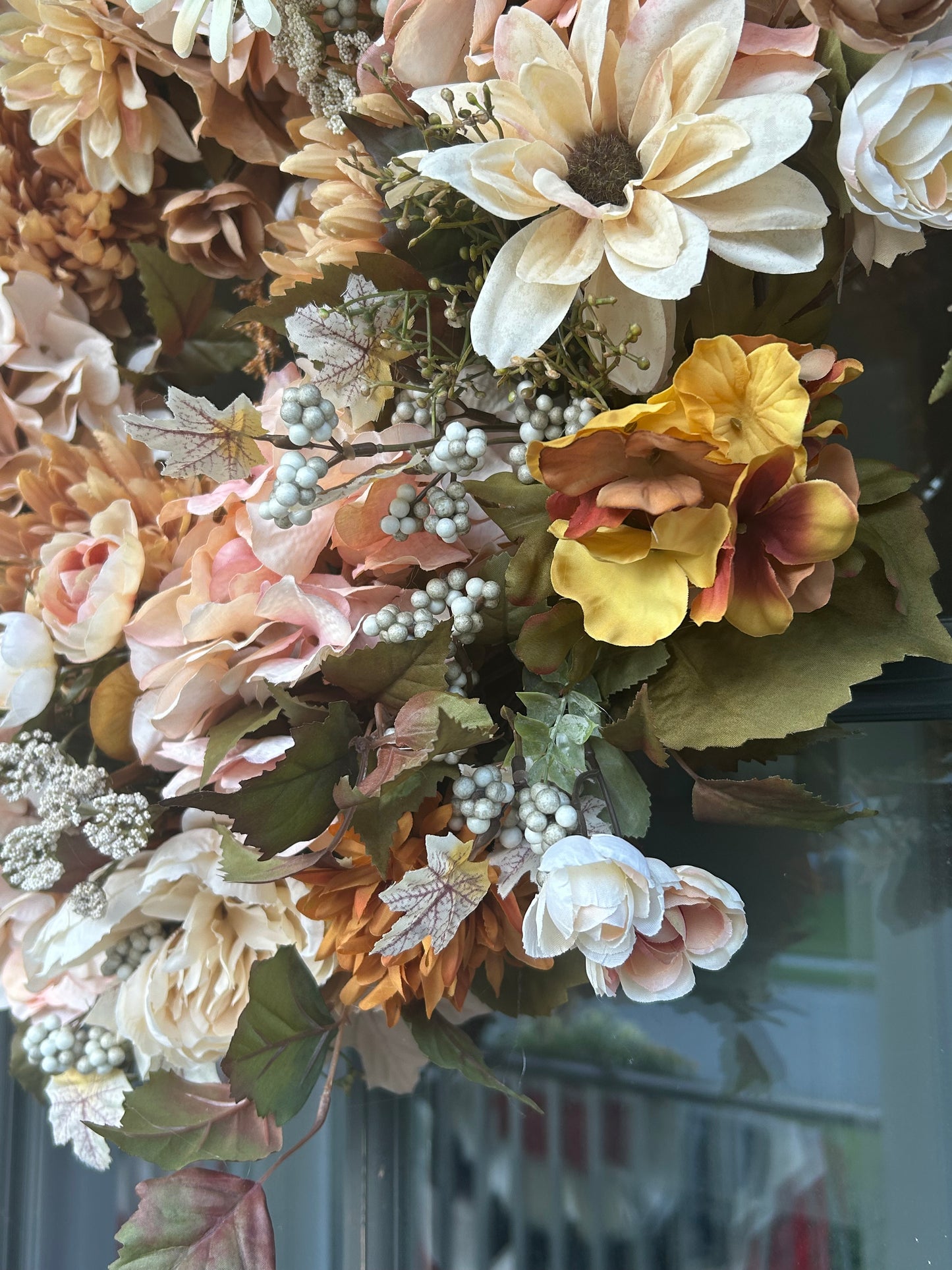 Wreath for Sale - Fall Wreath in Soft Pinks and Golds