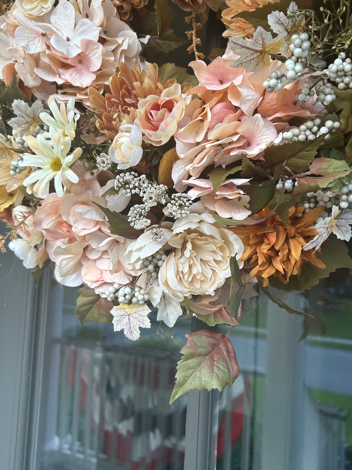 Wreath for Sale - Fall Wreath in Soft Pinks and Golds