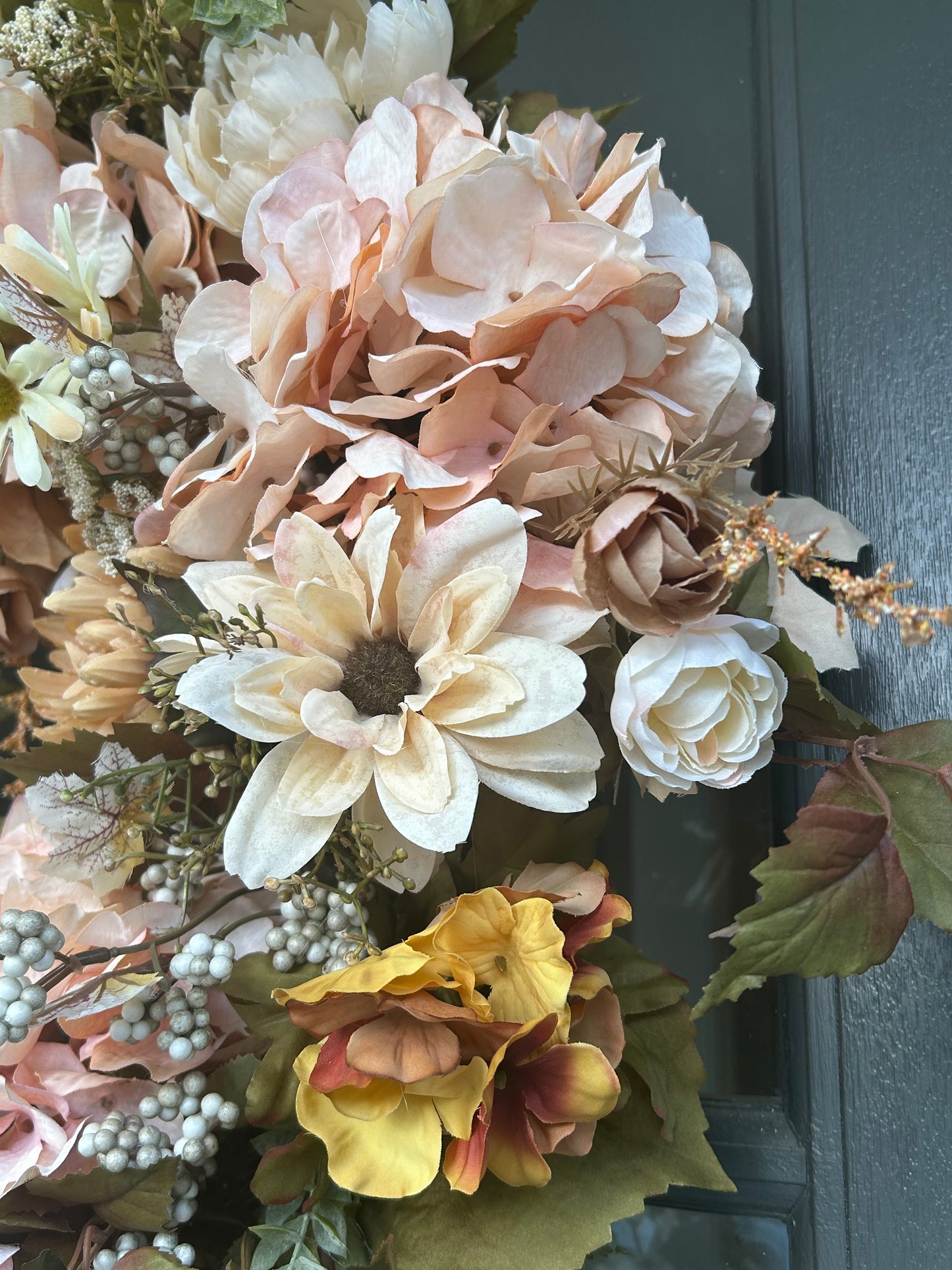 Wreath for Sale - Fall Wreath in Soft Pinks and Golds