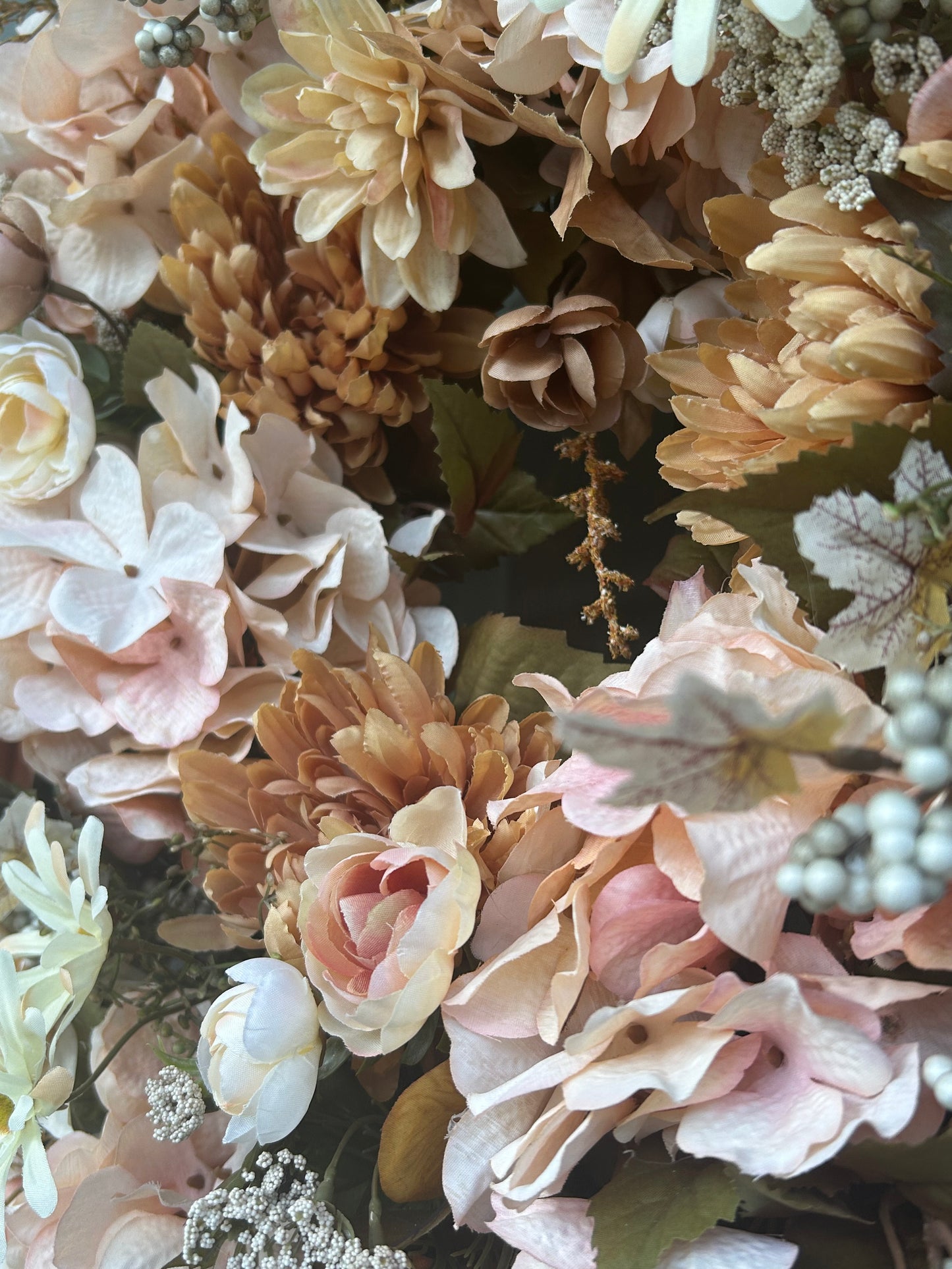 Wreath for Sale - Fall Wreath in Soft Pinks and Golds