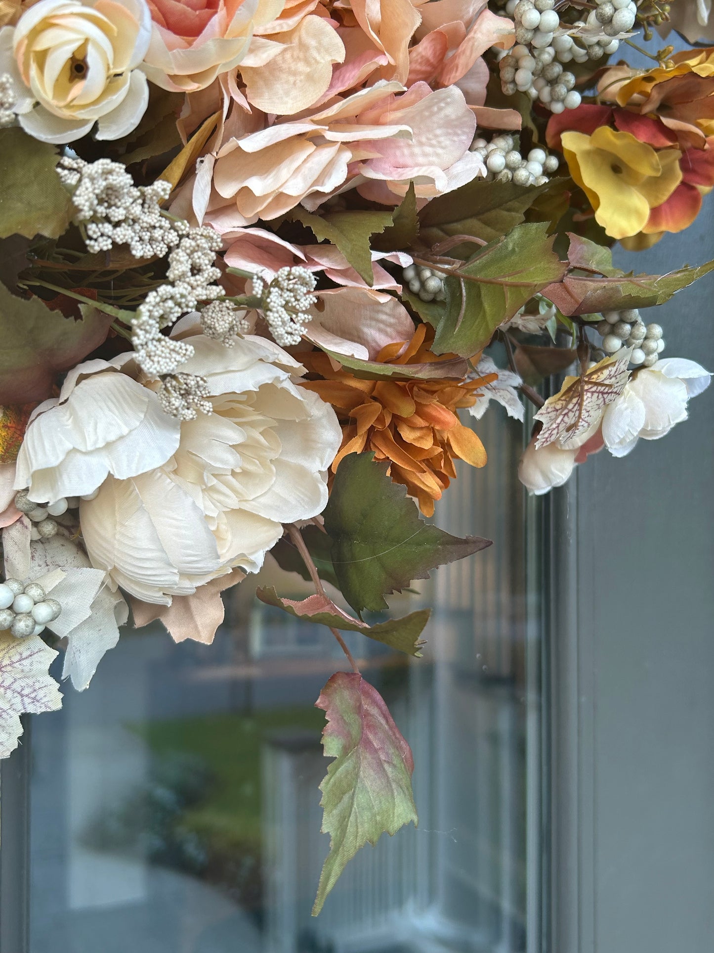 Wreath for Sale - Fall Wreath in Soft Pinks and Golds