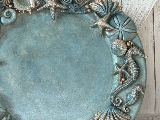Hostess Gift - Turquoise Resin Shells Plate