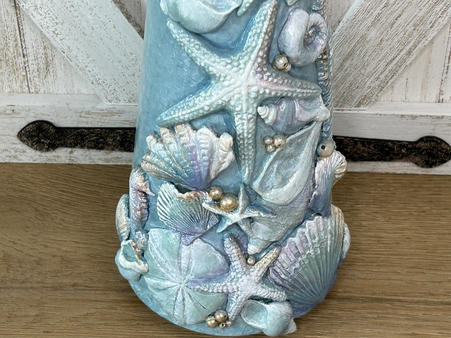 Hostess Gift - Turquoise Resin Shells Christmas Tree