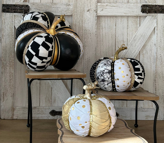 Create B/W Pumpkins in the Style of MacKenzie Childs