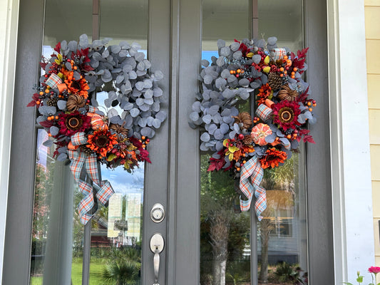 Wreath for Sale - Fall The Full Splendor of Blues Wreath