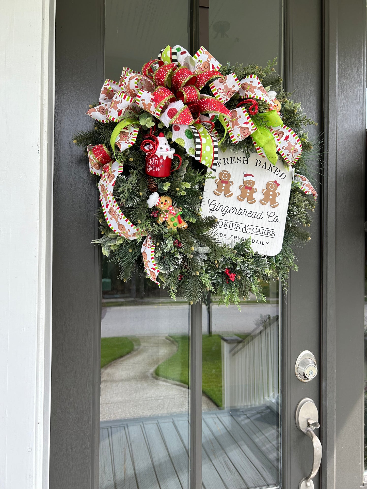 Wreath for Sale - Christmas Gingerbread Wreath on 24" Frame