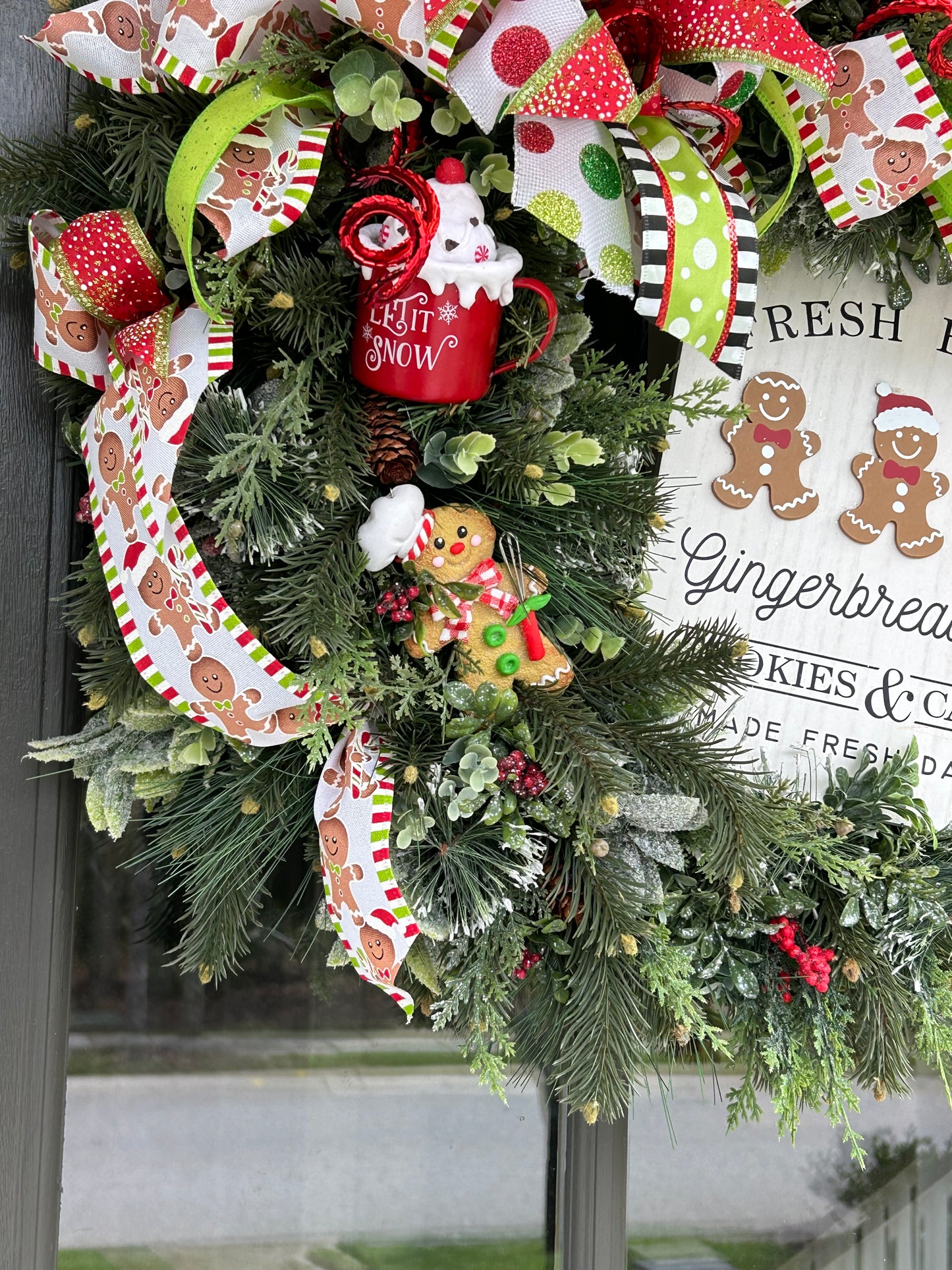 Wreath for Sale - Christmas Gingerbread Wreath on 24" Frame