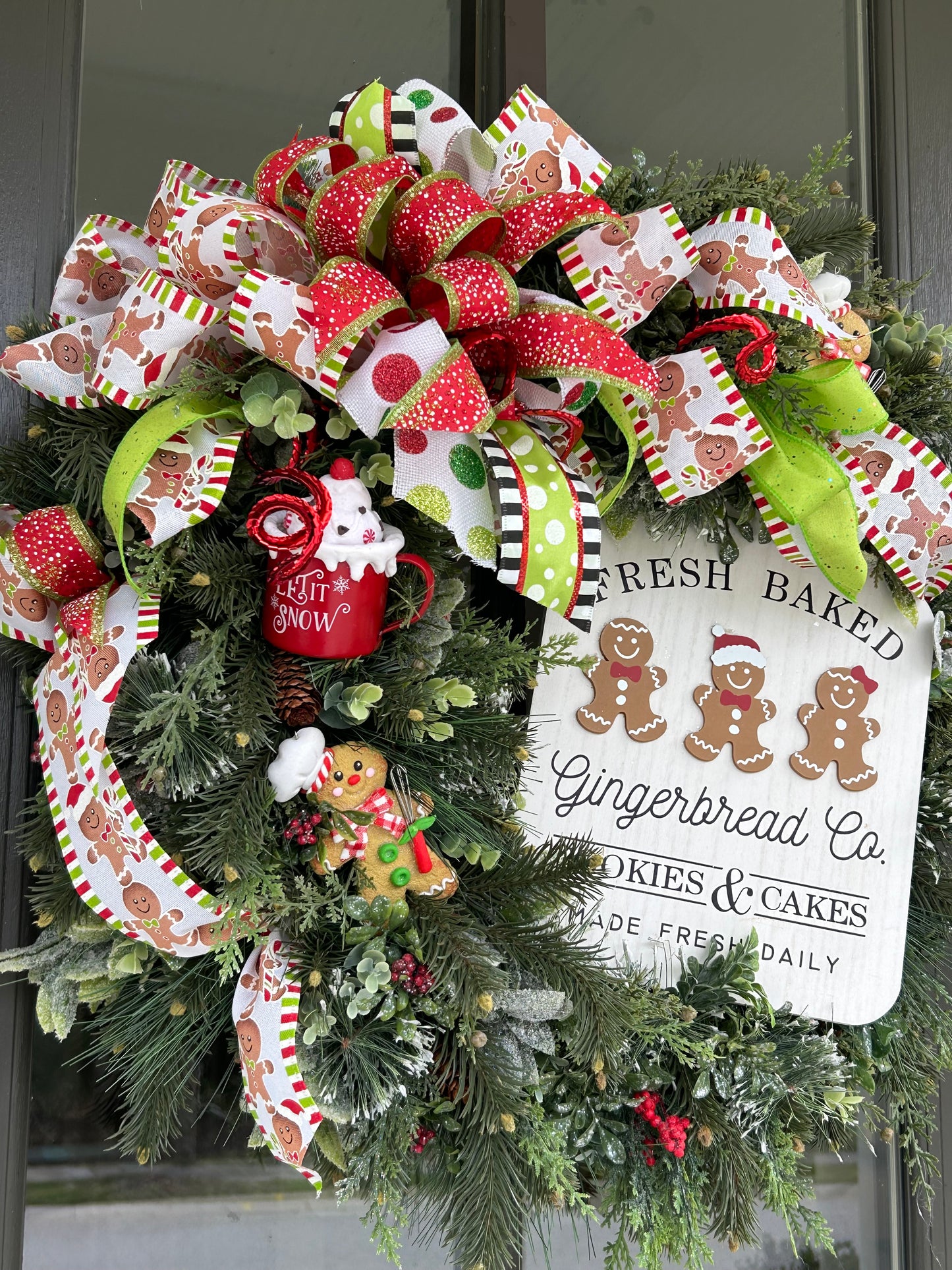 Wreath for Sale - Christmas Gingerbread Wreath on 24" Frame