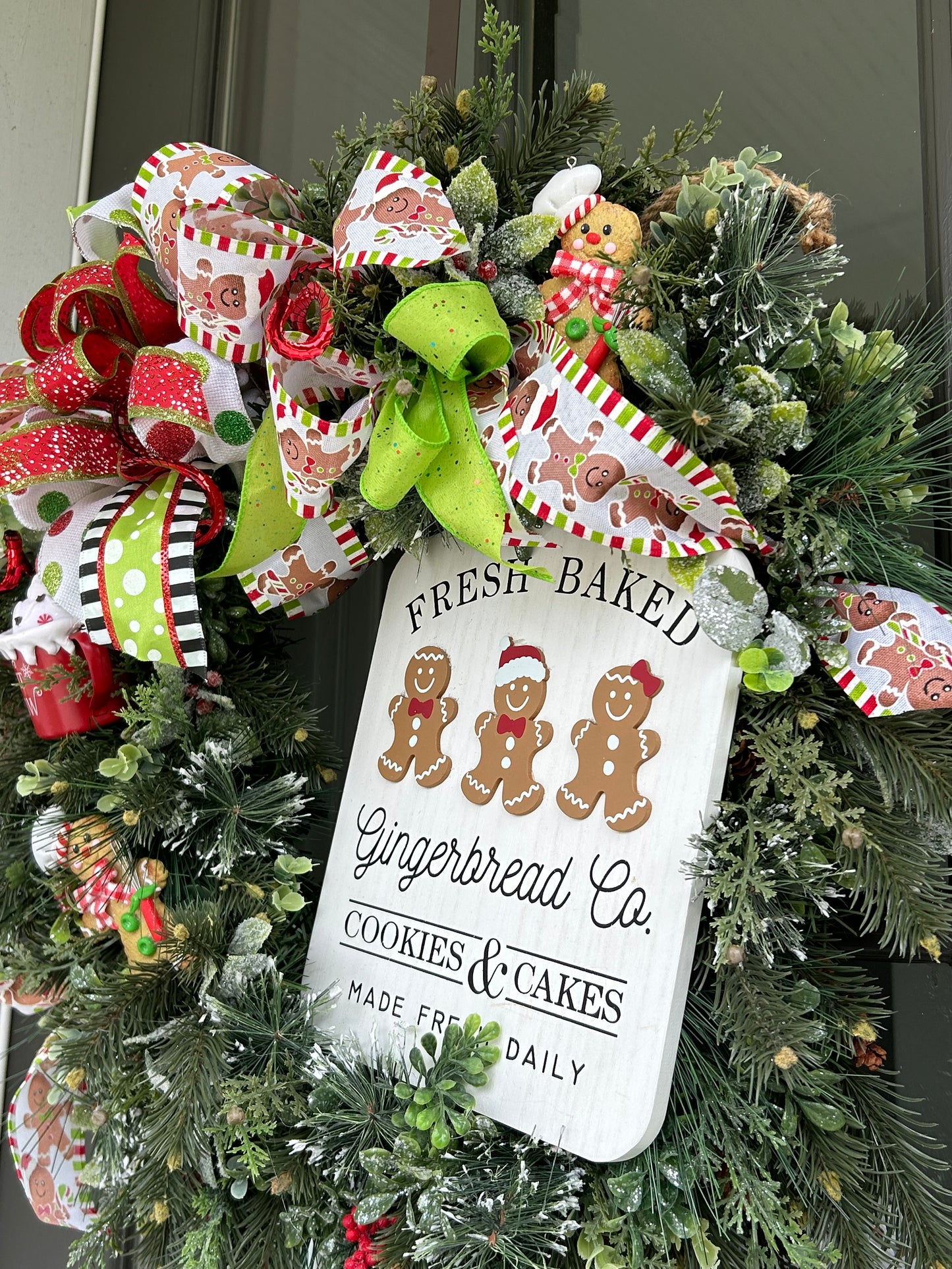 Wreath for Sale - Christmas Gingerbread Wreath on 24" Frame