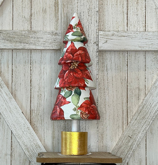 Hostess Gift - Red Poinsettia Christmas Tree