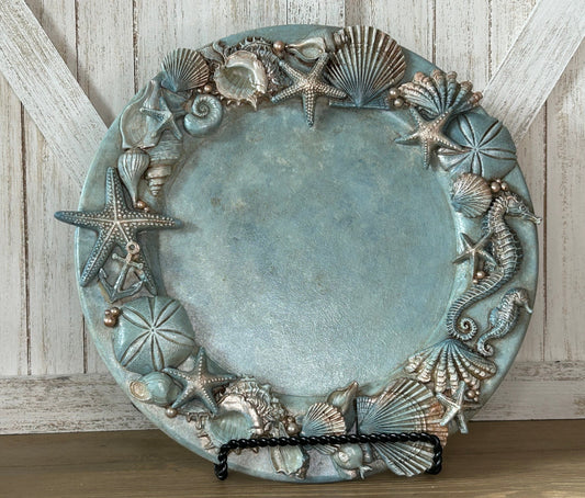 Hostess Gift - Turquoise Resin Shells Plate