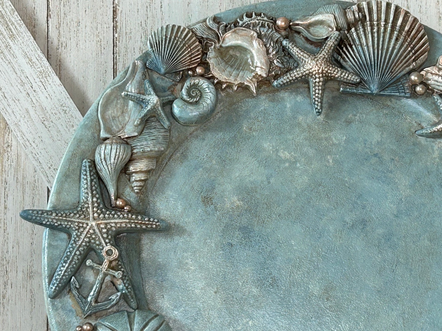 Hostess Gift - Turquoise Resin Shells Plate