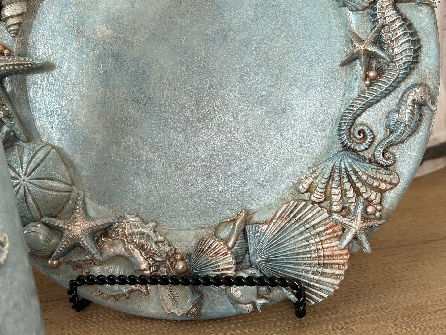 Hostess Gift - Turquoise Resin Shells Plate